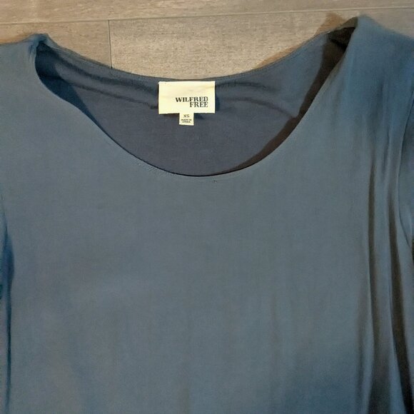 Aritzia Wilfred Free Teigan Tshirt Dress Cobalt Blue - Picture 3 of 7